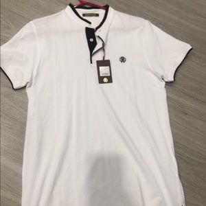 NWT Roberto Cavalli men polo shirt white sz L